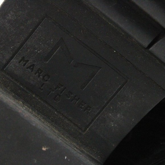 Marc Fisher Womens White 1" Platform Bristyn Block Heel Leather Combat Boots 9M - Picture 8 of 8